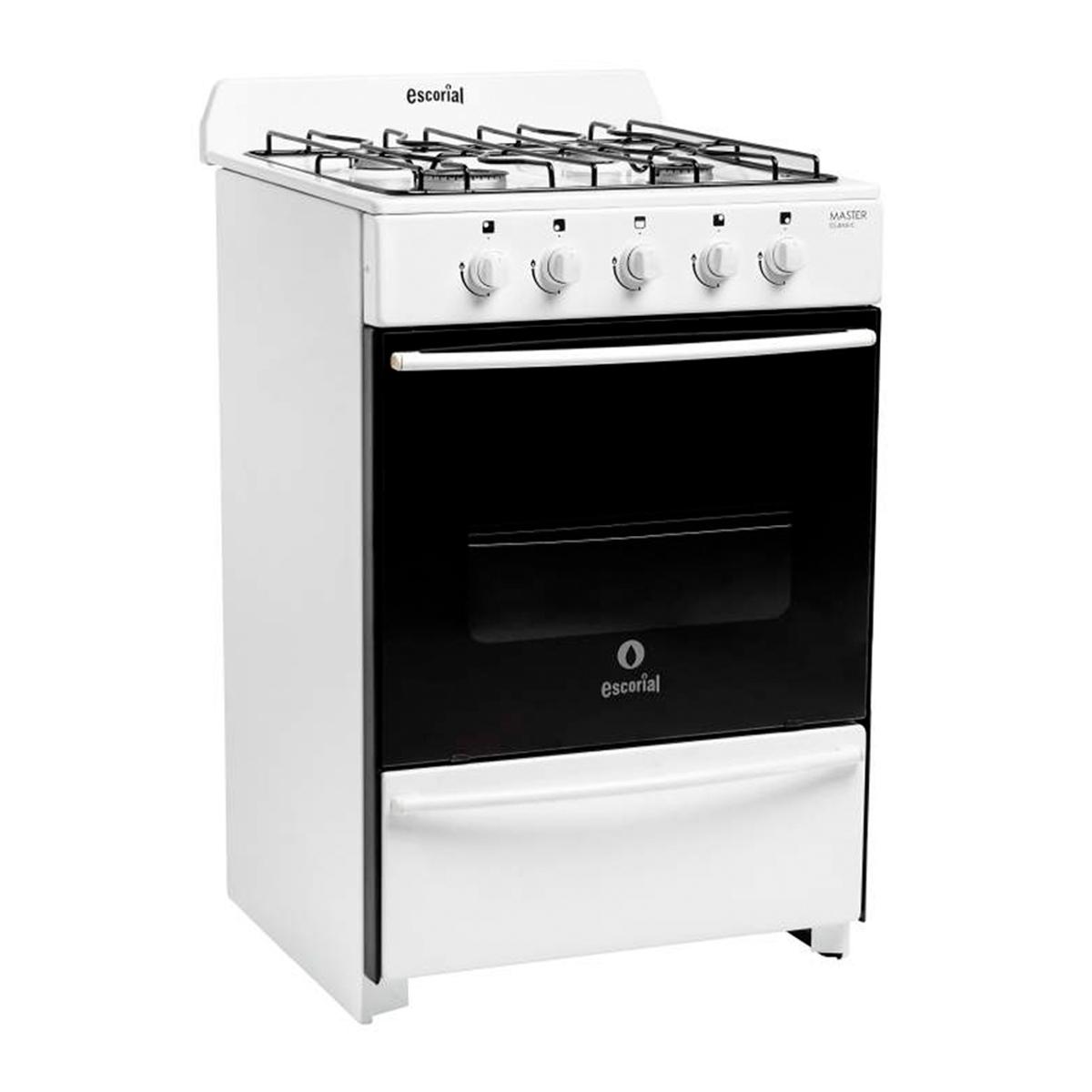 Cocina Gas Natural 56Cm Escorial MASTERCLASSICB Blanca